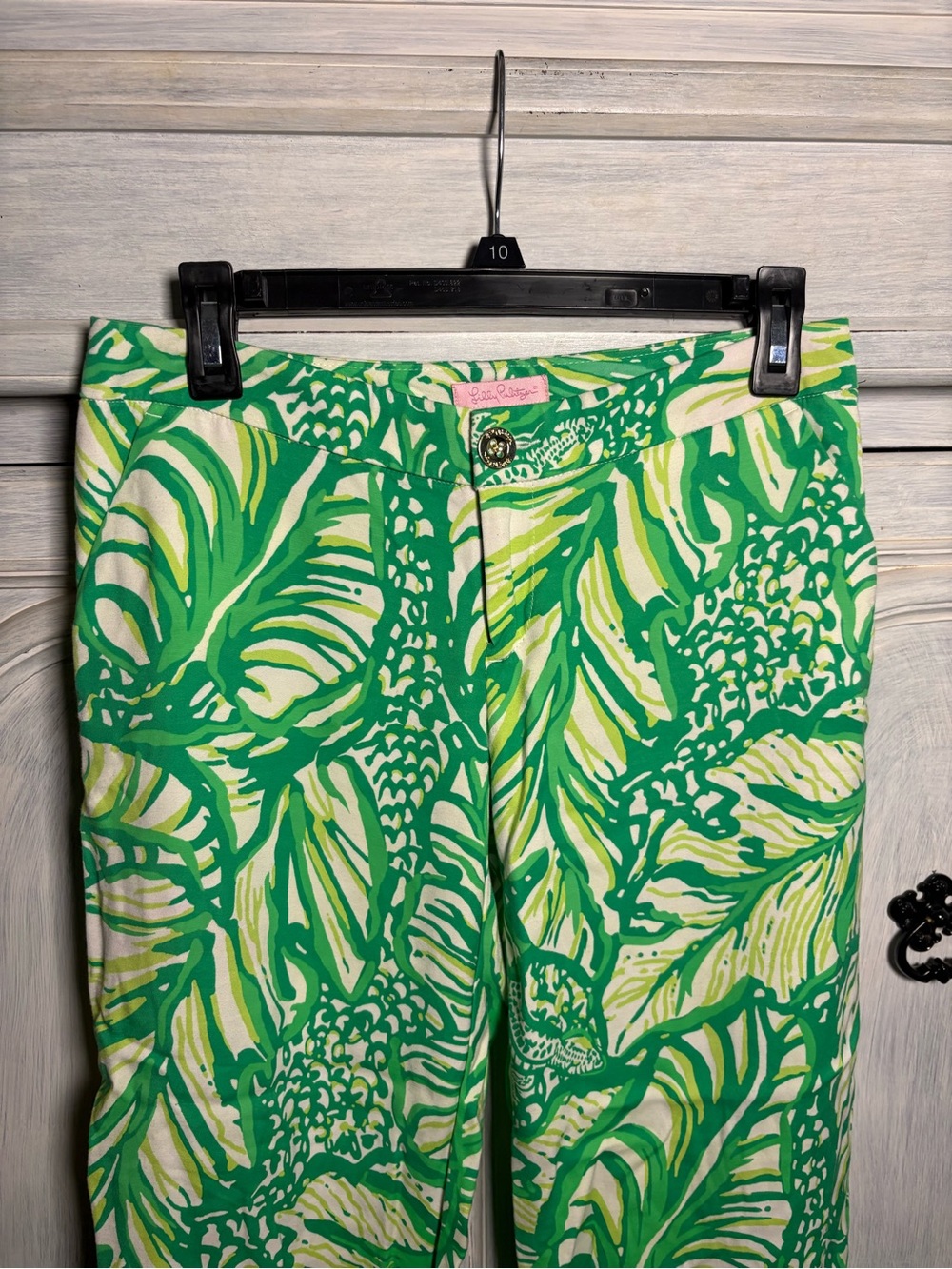 Lilly Pulitzer Lela‎ Wide Leg Cropped Pants Toucan Green Coca Loca Preppy Resort - Picture 4 of 8